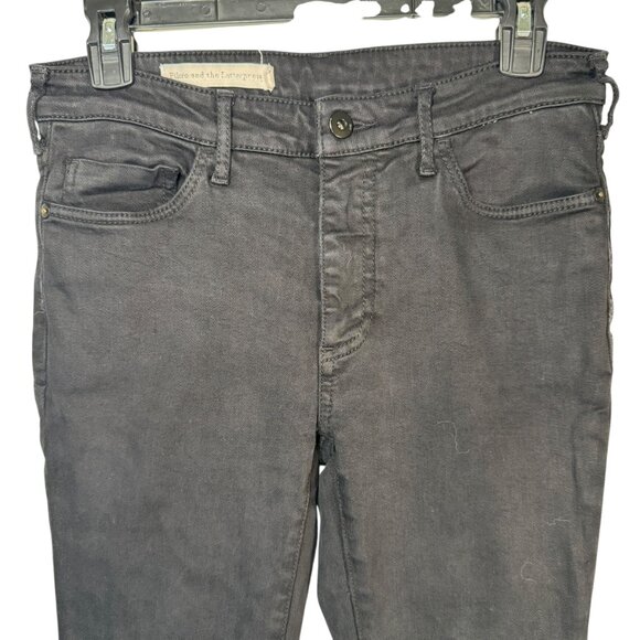 Pilcro and the Letterpress Black High Waisted Skinny Jeans Pants Goth Punk Sz 28 - Picture 2 of 6